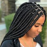 box braids style made by braidingland hair salon