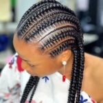 stitch cornrows style made by braidingland hair salon